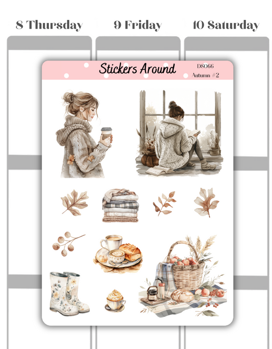 autumn fall decorative stickers
