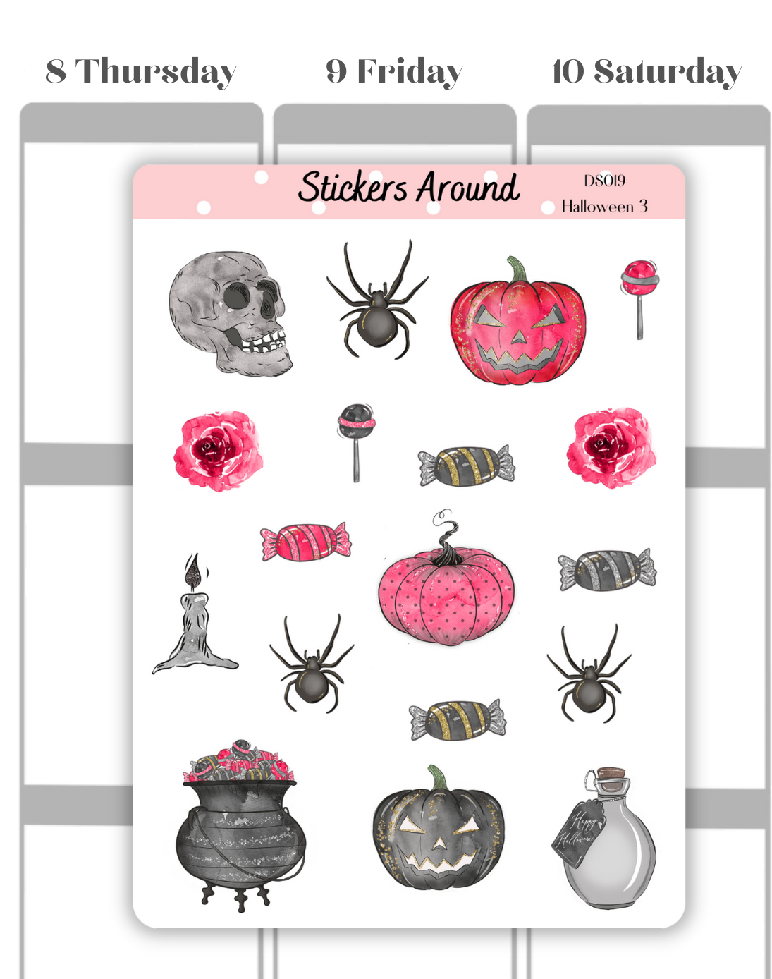 Halloween Decorative Sticker Sheet #3