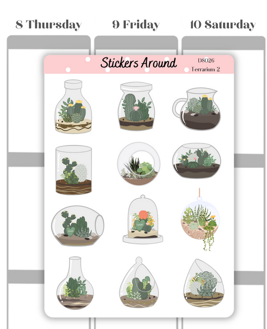 Terrarium Decorative Sticker Sheet #2