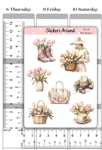 Pink Spring Decorative Sticker Sheet #2