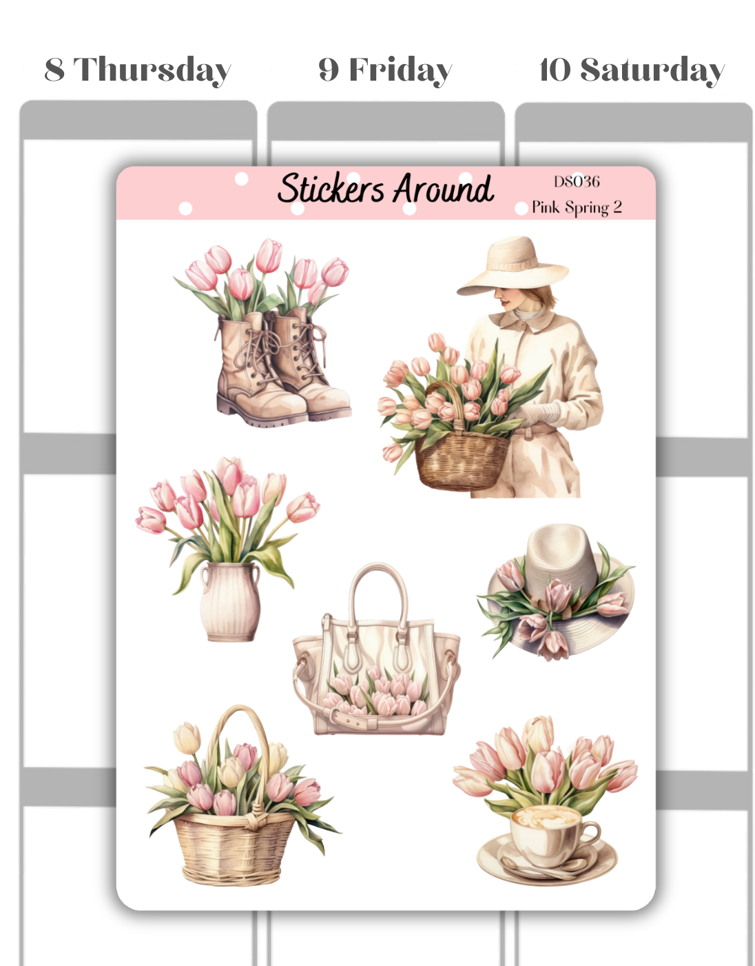 spring decorative planner sticker