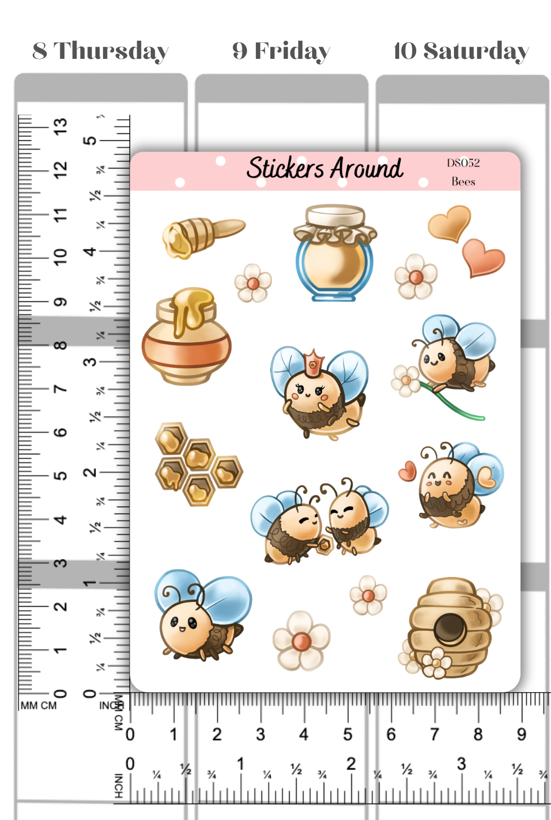 Bees Decorative Sticker Sheet