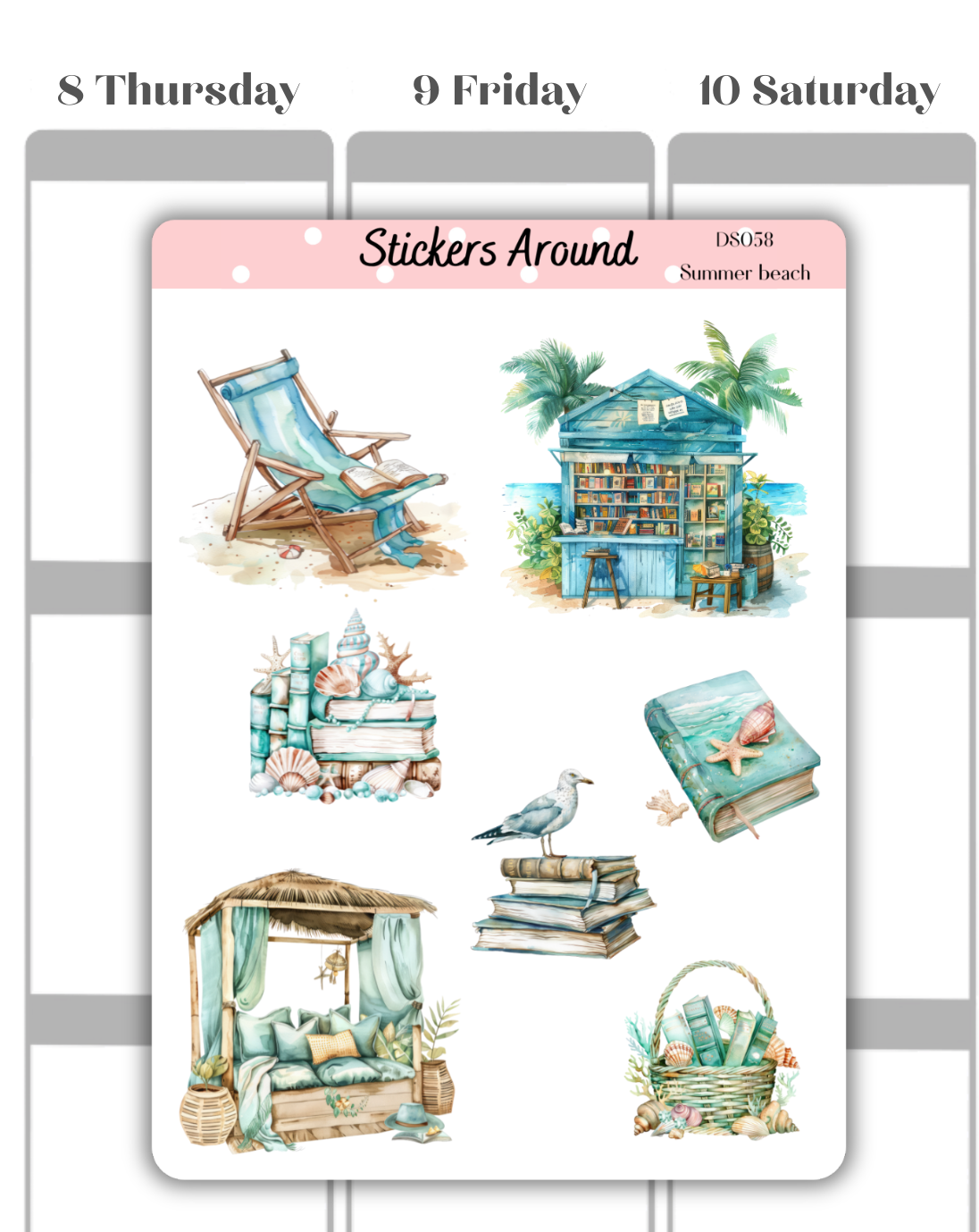 Summer Reading Decorative Sticker Sheet 