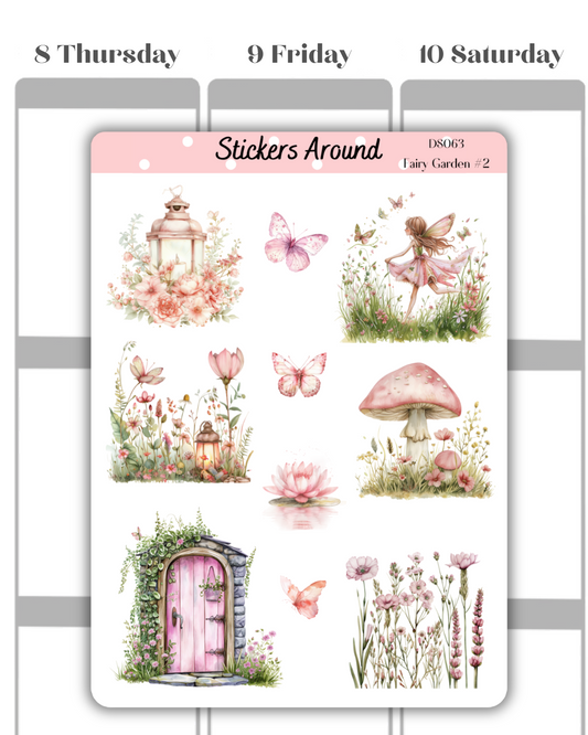 Fairy Garden Decorative Sticker Sheet #2