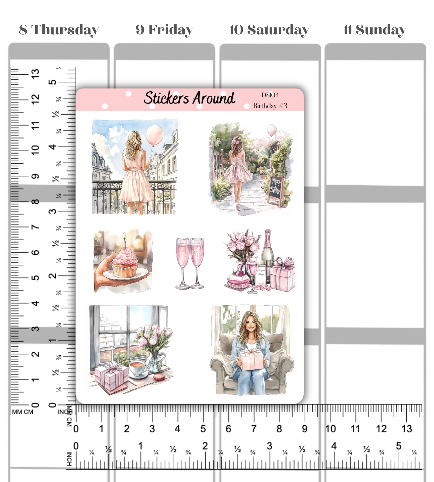 Birthday Girl Decorative Sticker Sheet 