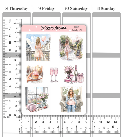 Birthday Girl Decorative Sticker Sheet 