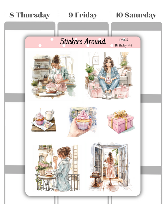 Birthday Girl Decorative Sticker Sheet 