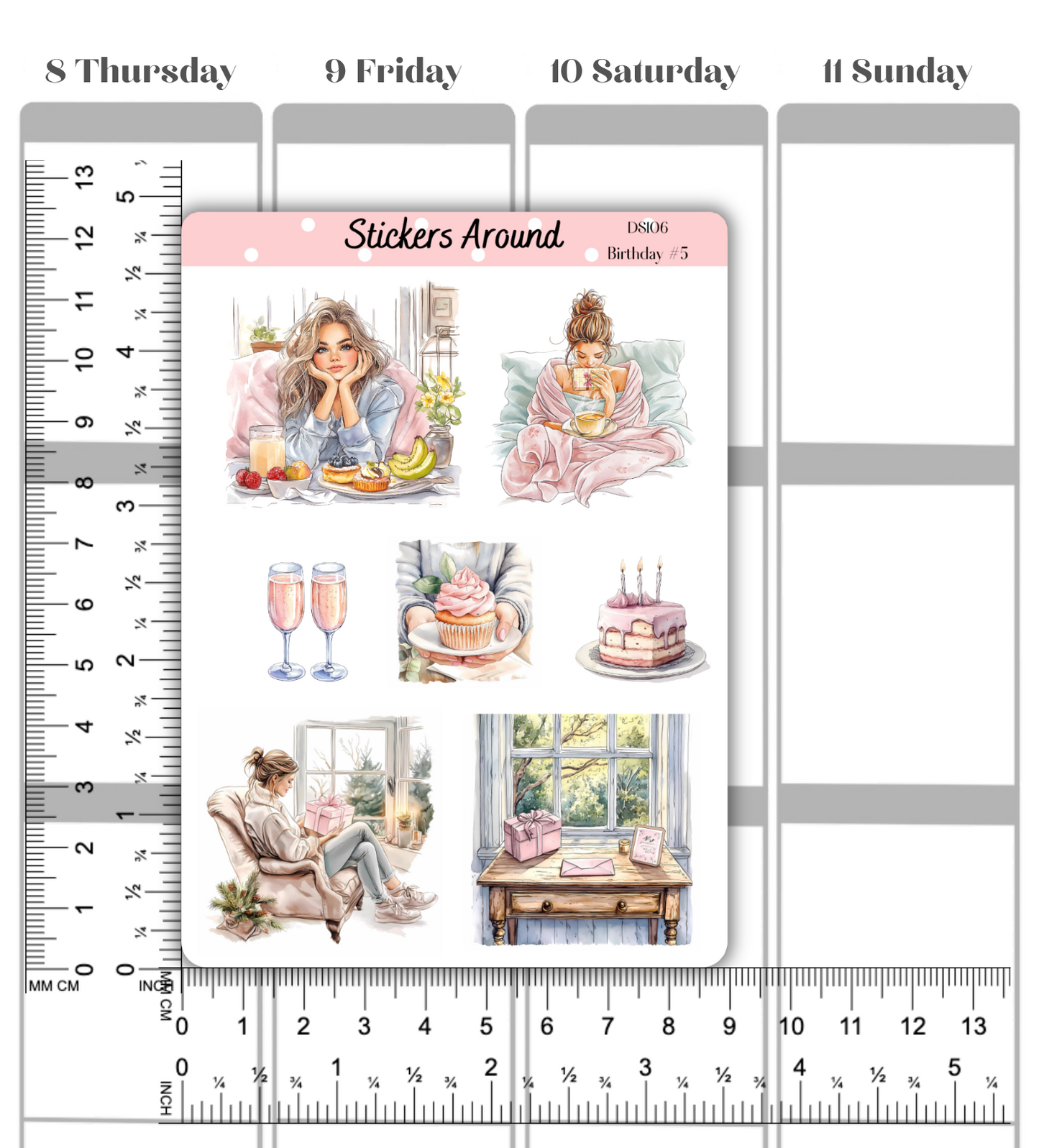 Birthday Girl Decorative Sticker Sheet 