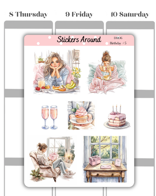 Birthday Girl Decorative Sticker Sheet 
