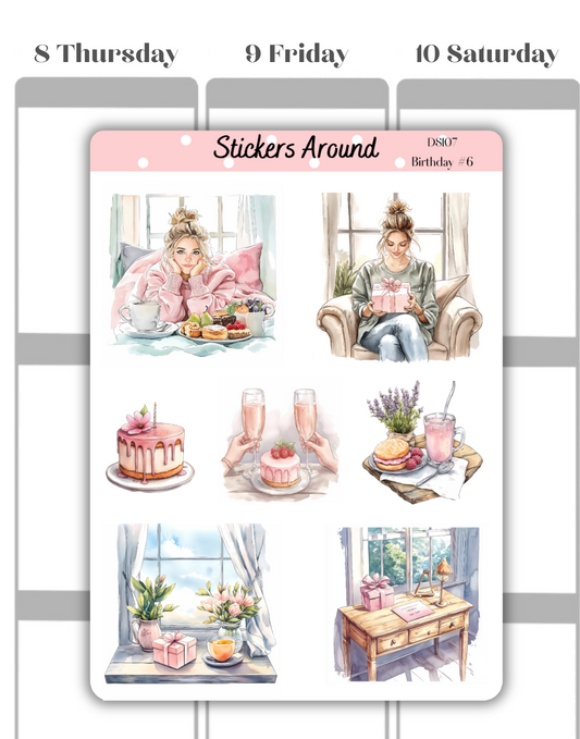 Birthday Girl Decorative Sticker Sheet 