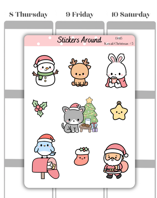kawaii christmas decorative planner sticker
