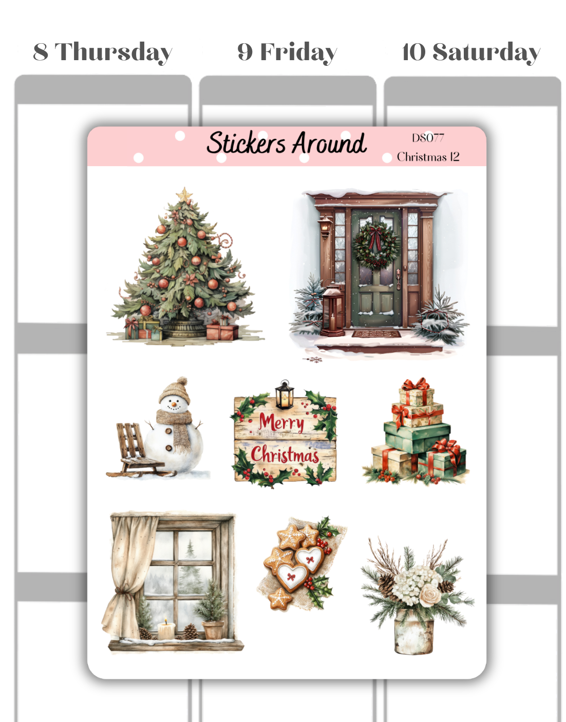 christmas planner sticker