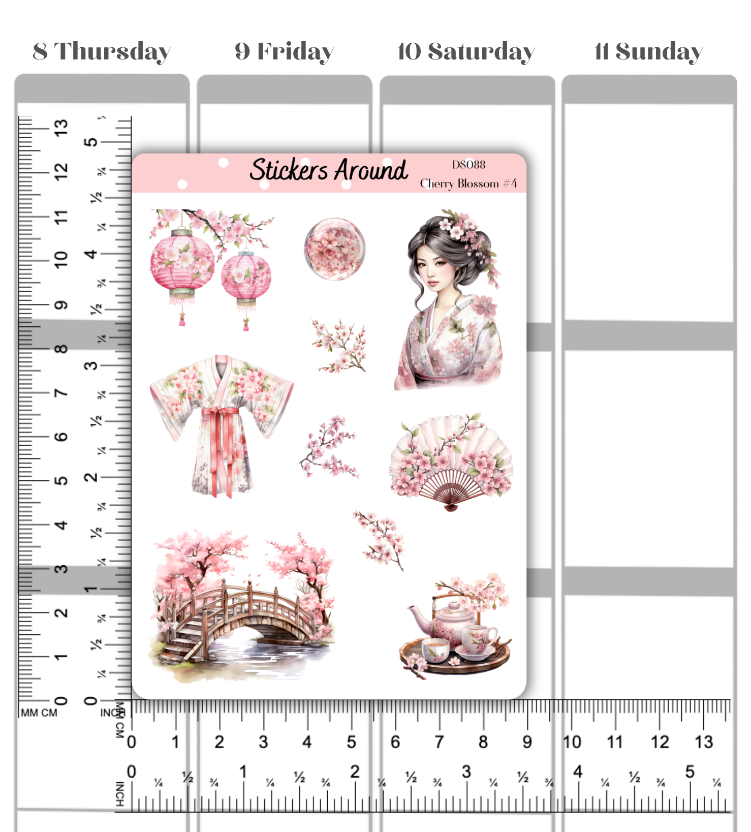 Cherry Blossom (Sakura) Decorative Sticker Sheet