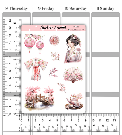 Cherry Blossom (Sakura) Decorative Sticker Sheet