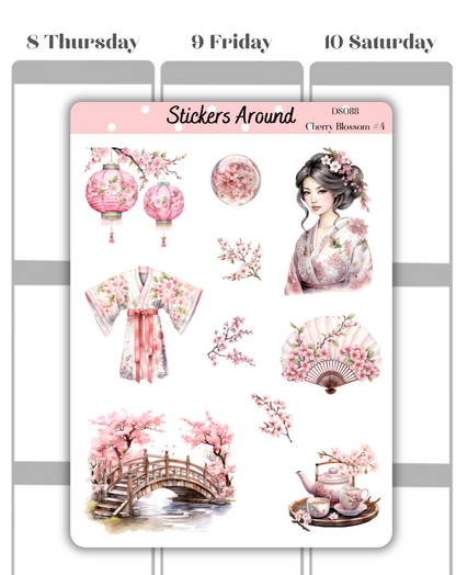 Cherry Blossom (Sakura) Decorative Sticker Sheet 