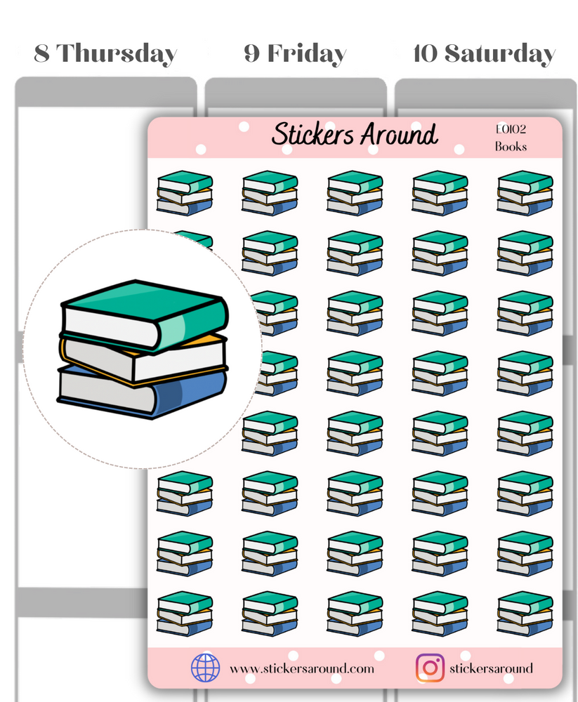 Book Icon Planner Sticker #1 – Stickers Around