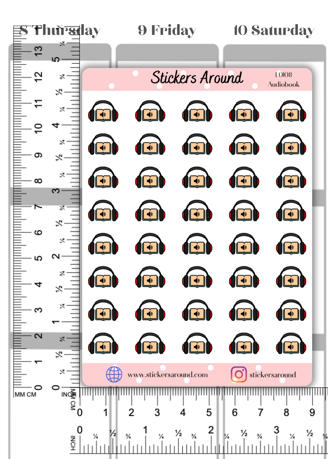 AudioBook Icon Planner Sticker