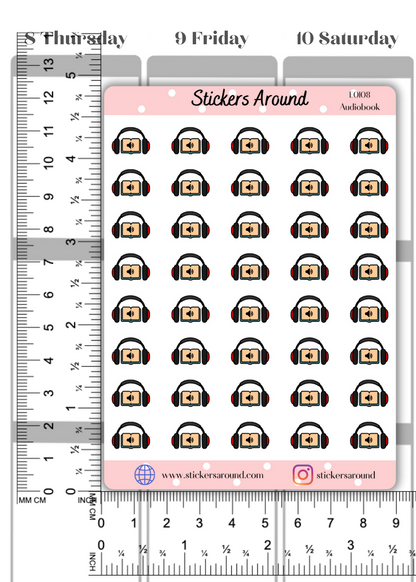 AudioBook Icon Planner Sticker