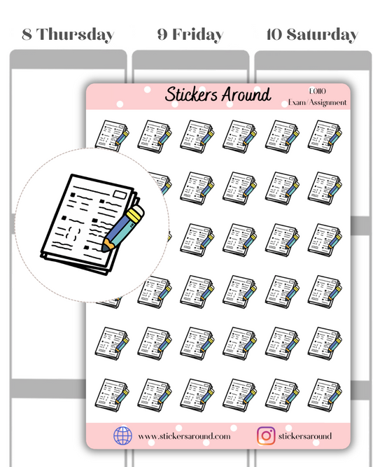 Exam Icon Planner Sticker