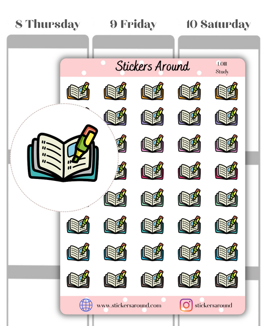 Study Icon Planner Sticker