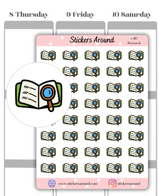 Research Icon Planner Sticker