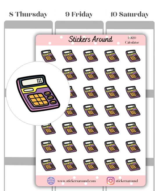 Calculator Icon Planner Sticker