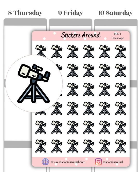 Telescope Icon Planner Sticker