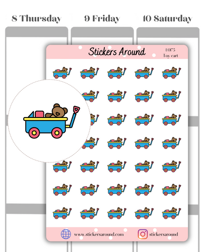 Toy Cart Icon Planner Sticker