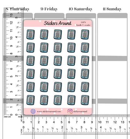 kindle E-Reader Icon Planner Sticker
