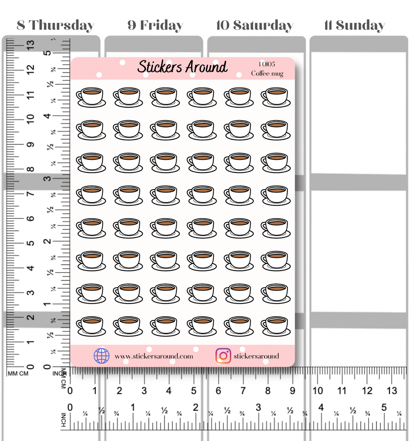 Coffee Mug Planner Sticker