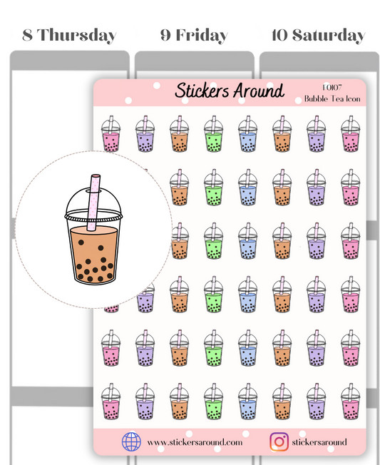 Bubble Tea Icon Planner Sticker