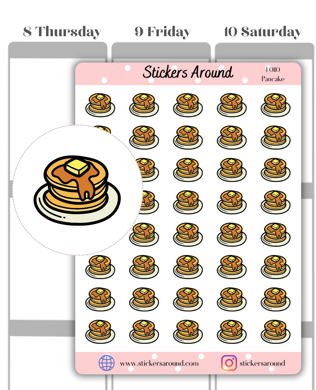 pancake planner stickers