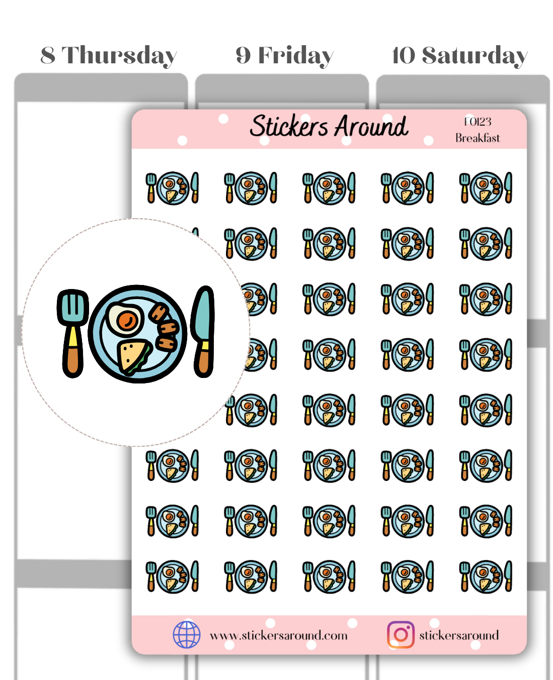 breakfast planner sticker