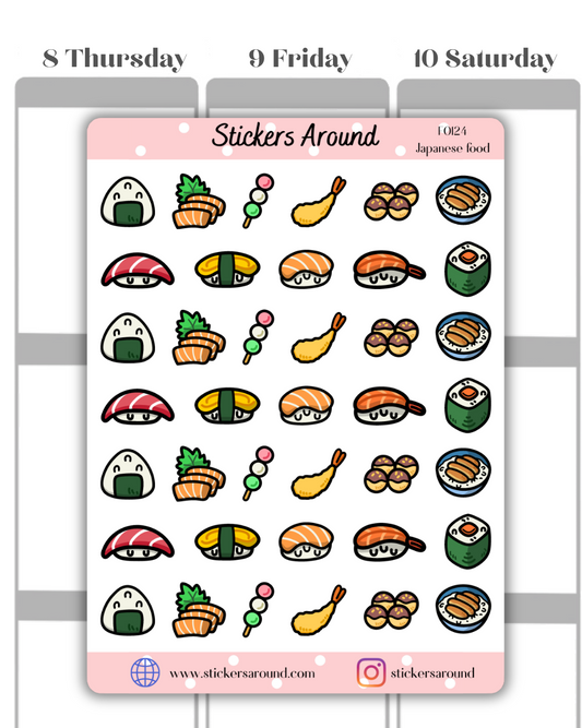 japanese food planner sticker