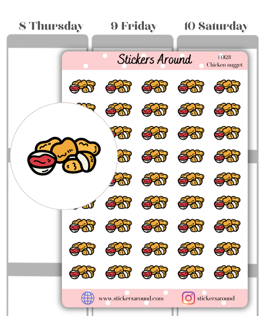 chicken nugget planner sticker