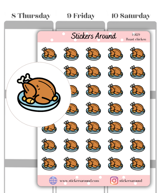 roast chicken planner sticker