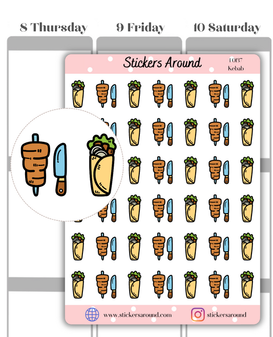 kebab planner sticker