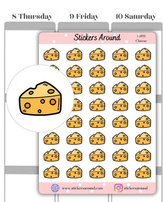 cheese planner sticker