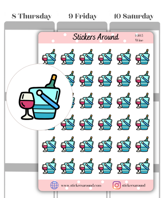 Wine Icon Planner Stickers