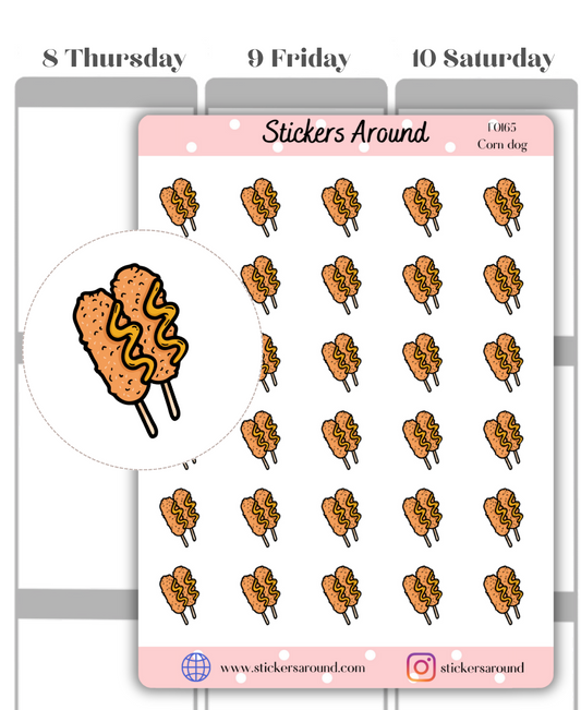 Corn Dog Icon Planner Stickers