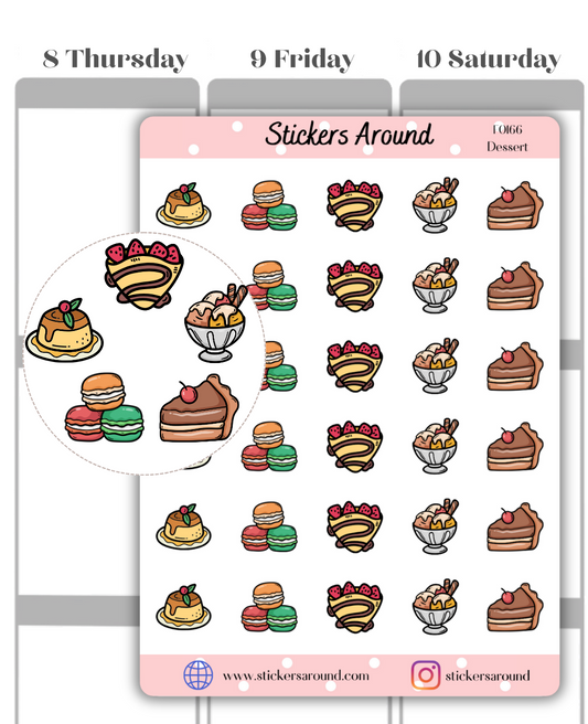 Desserts Icon Planner Stickers