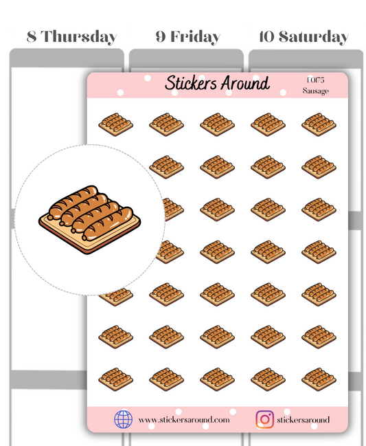 Sausage Icon Planner Stickers