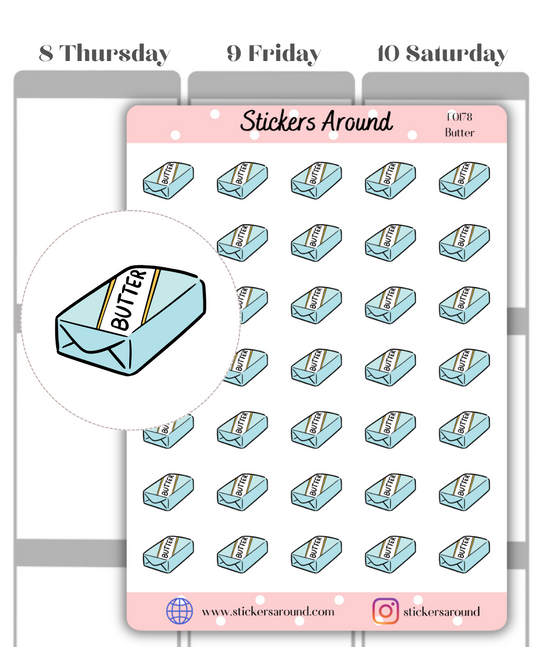 Butter Icon Planner Stickers