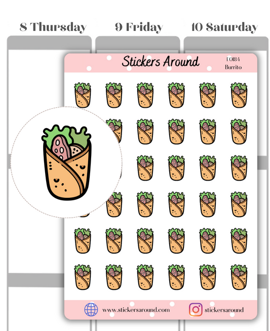 Burrito Icon Planner Stickers