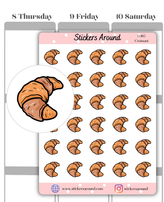 Croissant Icon Planner Stickers