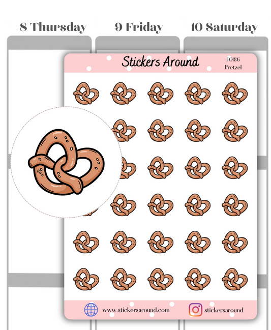 Pretzel Icon Planner Stickers
