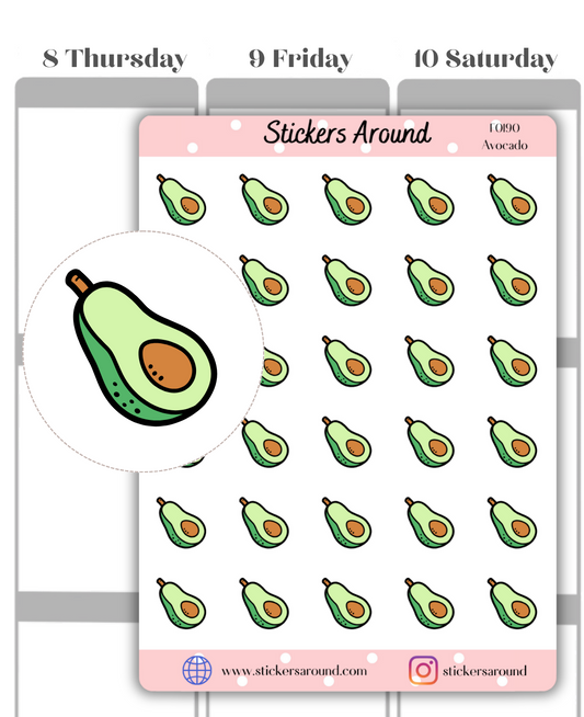 Avocado  Icon Planner Stickers