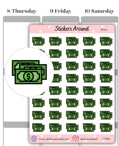 Cash Icon Planner Sticker