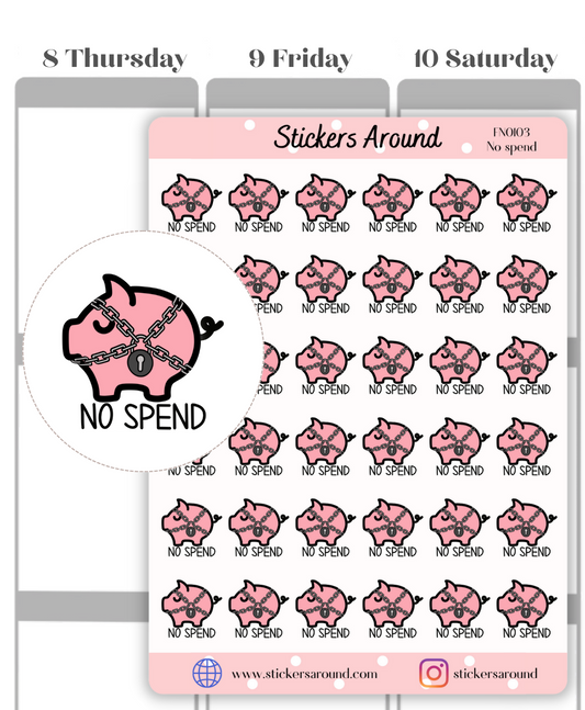 No Spend Planner Sticker