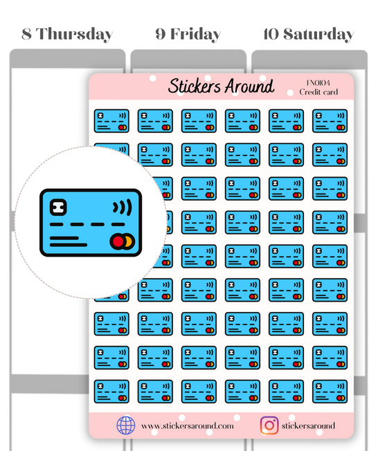 Credit Card Icon Planner Sticker